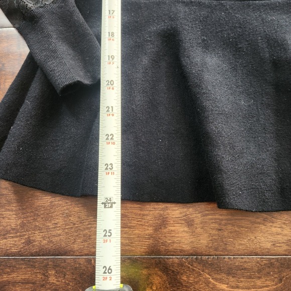 Y2K Thalia Sodi Peplum Top Vintage Goth Dark Fairy Lace Black Size S Metal Beads - Picture 6 of 7